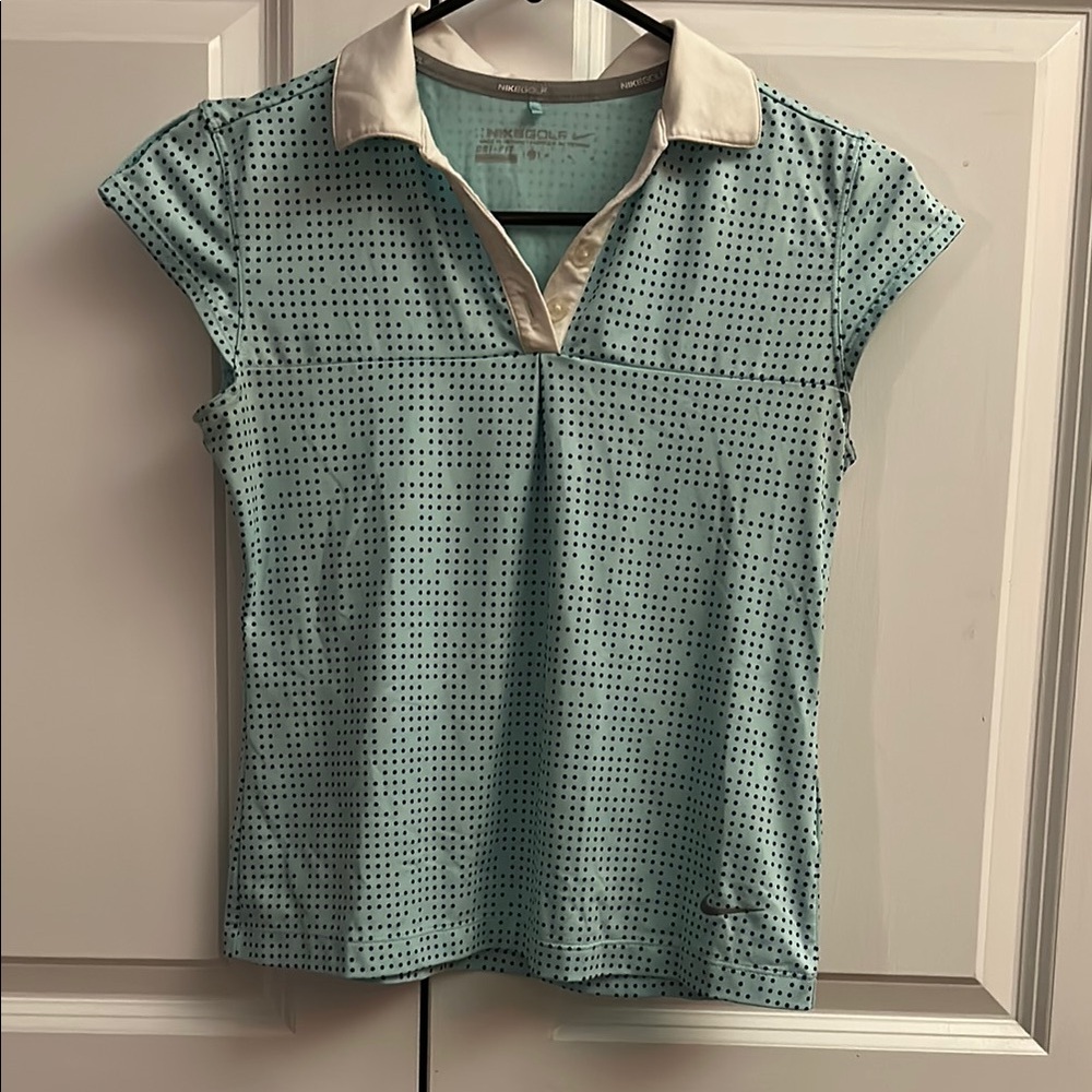 Nike Women's Blue Polka Dot Top